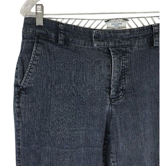 Dockers Jeans Womens 12 Petite Curvy Jaelynn Denim Blue - Picture 3 of 10